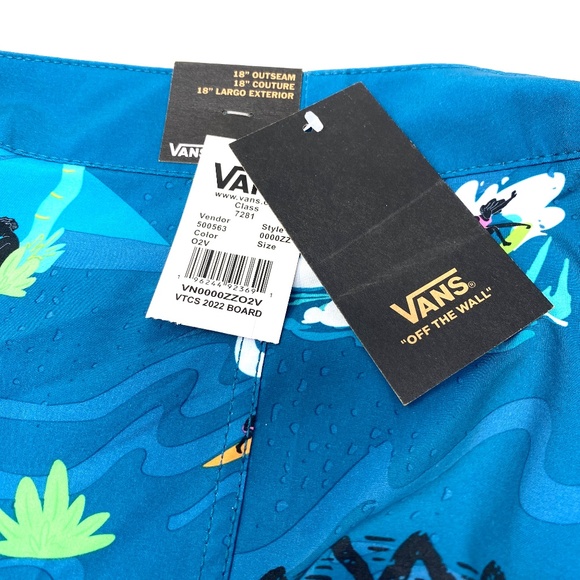 VANS Men's VTCS 2022 Board Shorts Azul Polyester Summer VN0000ZZO2V - Picture 6 of 6